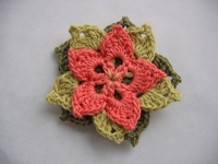 Annette Petavy Design Crochet Flower Brooch